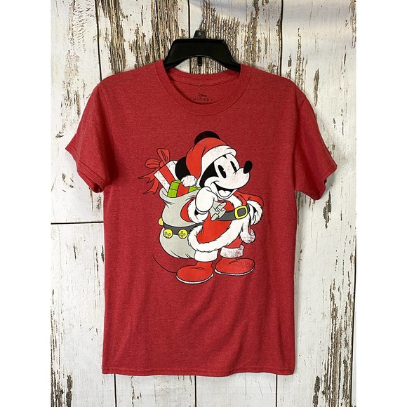 Disney Other - Disney Christmas Mickey Mouse Santa T-Shirt